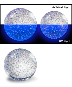 (image for) Contact Juggling Ball - 3 Inch - Glitter UV - Acrylic