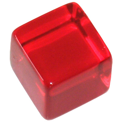(image for) Die 1 Blank Transparent Red 19mm - Dice