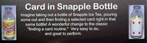 (image for) Card In Snapple Bottle
