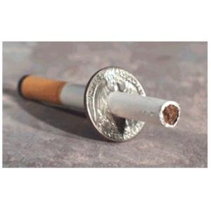 (image for) Pencil or Cigarette Through Quarter