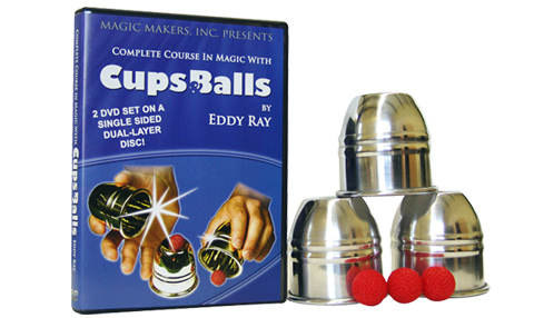 (image for) Cups and Balls Combo - with DVD - Aluminum - Course
