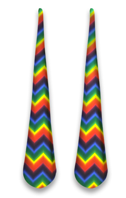 (image for) Sock Poi - Rainbow Zigzag